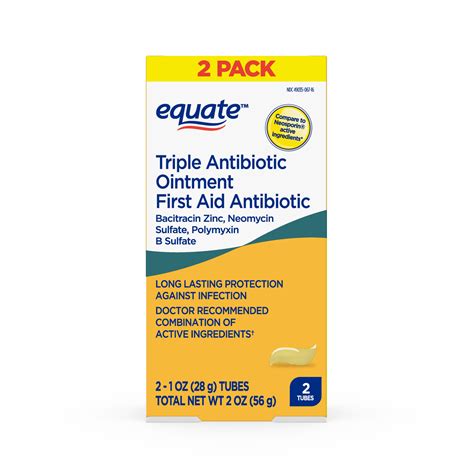 Equate Triple Antibiotic First Aid Ointment Twinpack
