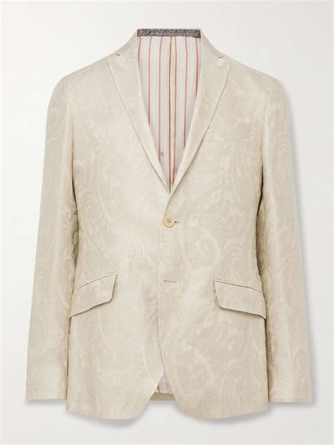 ETRO Paisley-Jacquard Linen-Blend Suit Jacket for Men | MR PORTER