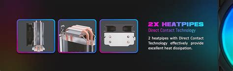 Ant Esports ICE-C200 V2 CPU Cooler/CPU Fan with Rainbow LED Fan ...