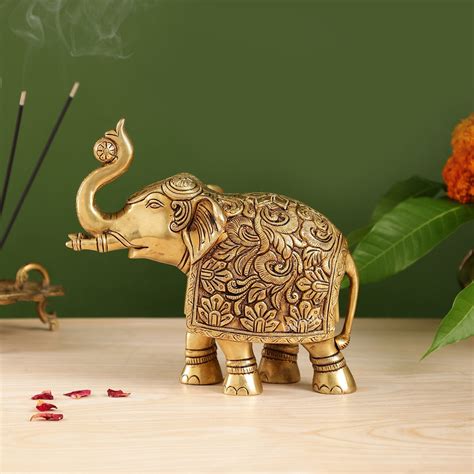 Buy Brass Elephants statues and showpieces - Budhshiv.com