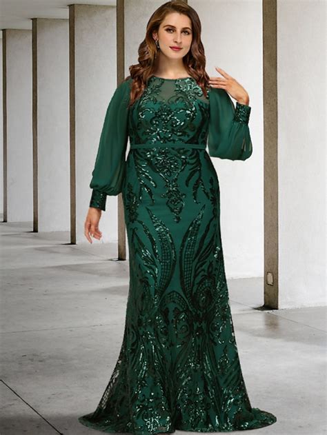 Mermaid Plus Size Curve Mother of the Bride Dresses Elegant Dress ...