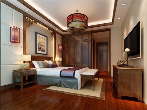 卧室木地板装修效果图 中式典雅木质空间-地板网