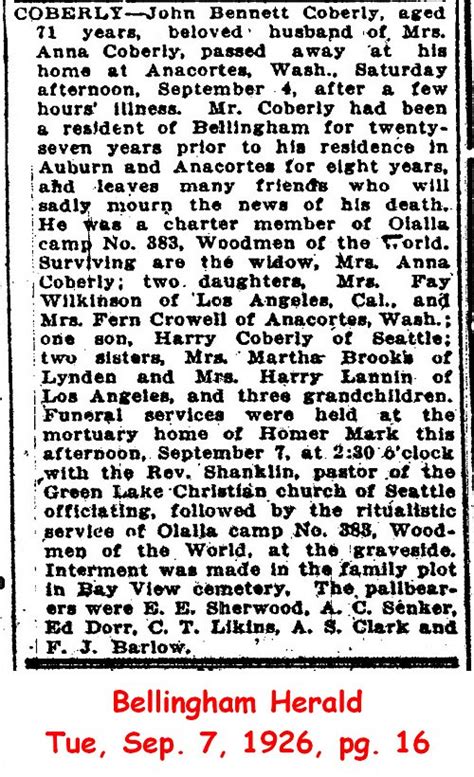 Whatcom County Obits "Co-Cy"