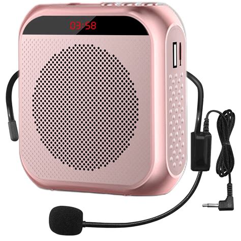 Zorbes® Voice Amplifier Microphone Headset Set 1800 mAh, USB ...