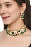 Buy Gold Plated Kundans Stone Embellished Choker Set by Zeeya Luxury ...
