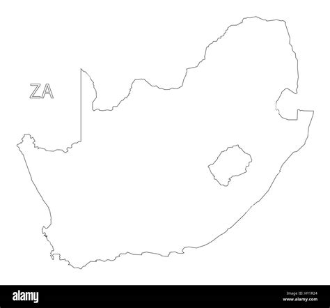 South Africa outline silhouette map illustration Stock Vector Image & Art - Alamy