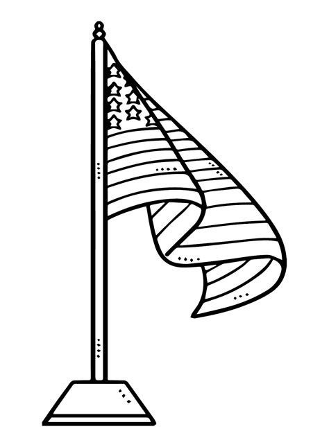 Free Printable American Flag Coloring Page