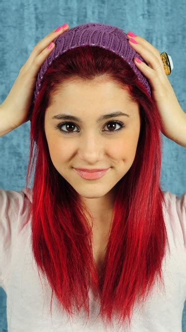Download wallpaper look, face, model, actress, cap, Ariana Grande ...