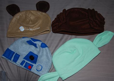 Fleece Star Wars hats that I used as party favors for my son's birthday ...