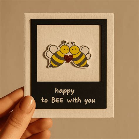 To Bee With You Polaroid Card– quinns-arte