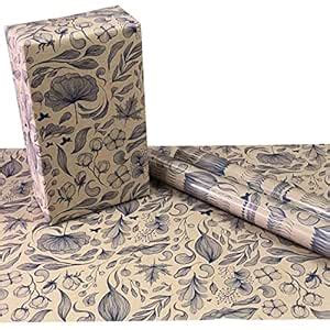 eVincE Gift Wrapping Paper roll | Reversible use with Solid Orange ...