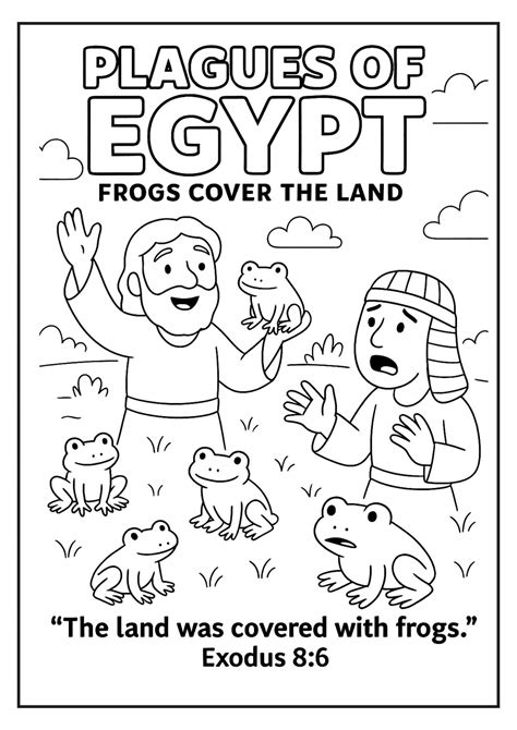 Plagues of Egypt – 10 Printable Bible Coloring Pages for Kids - Free ...