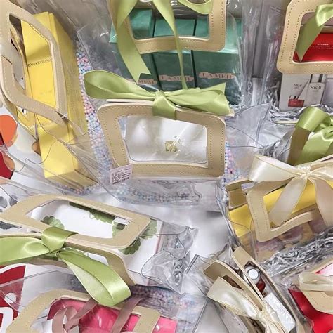 PVC return Gifts bags with leather handle / Ideal for making return gi ...