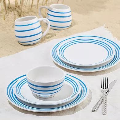 Certified International Dockside Blue 4-pc. Dinner Plates