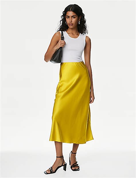 Buy Satin Midaxi Slip Skirt at Marks & Spencer