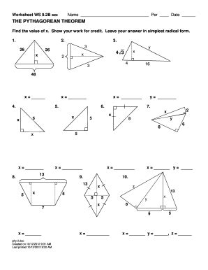 Image result for Pythagorean Theorem Classifying Pg 2.Pdf Answers