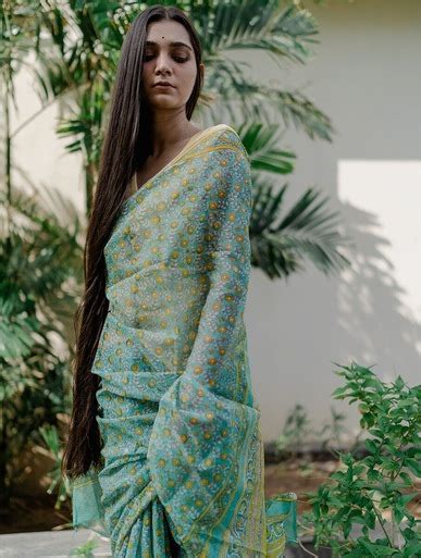 Shop Kaisori Multicolour Cotton Printed Blockprint Saree for Women ...