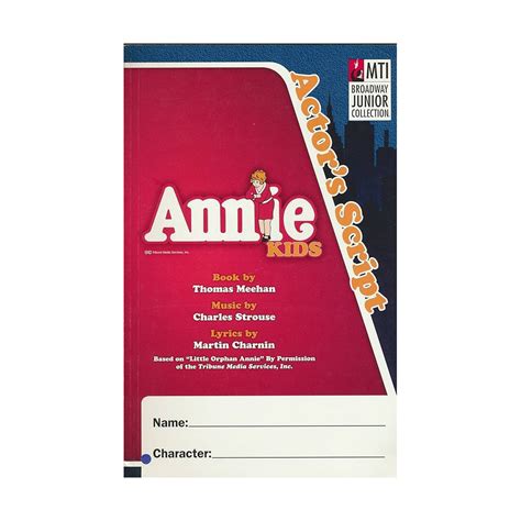 Annie KIDS Script (10 pack) | Children's Musicals from Broadway Junior ...