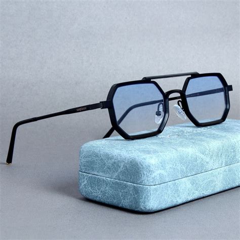 Commando V1 Rectangle Black Blue Gradient Sunglasses | Shop Sunglassic ...