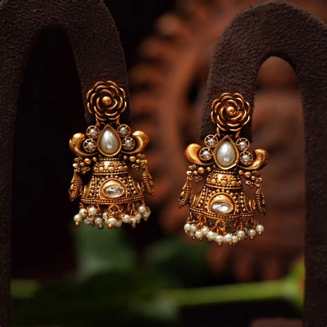 Earrings for Girls and Women | Shop Antique Jhumka Earrings Online