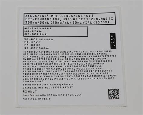 XYLOCAINE(R) -MPF (LIDOCAINE HCI AND EPINEPHRINE) - HF Acquisition Co ...