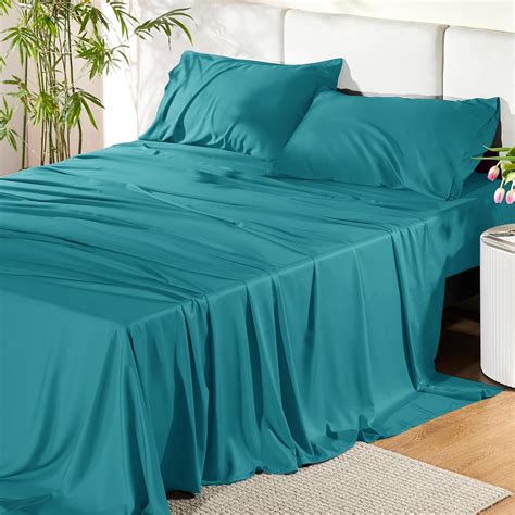Amazon.com: Bedsure King Size Sheet Set, Cooling Sheets King, Rayon ...