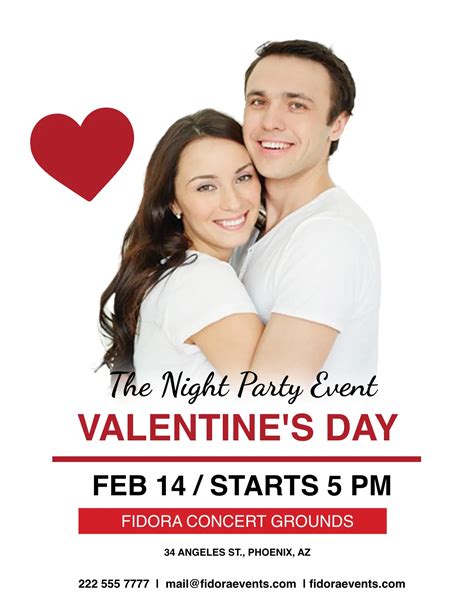 Free Valentines Day Flyer Templates, Editable and Printable