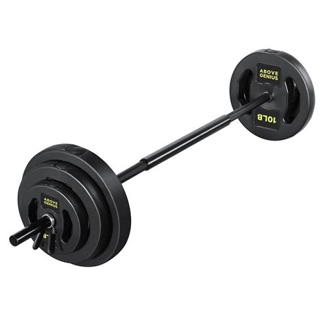 Snapklik.com : AboveGenius Barbell Weight Set For Lifting, 45 LB Weight ...