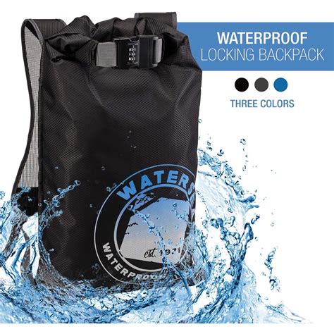 Buy Lewis N. Clark WaterSeals Locking Backpack, Black Waterproof Bag ...