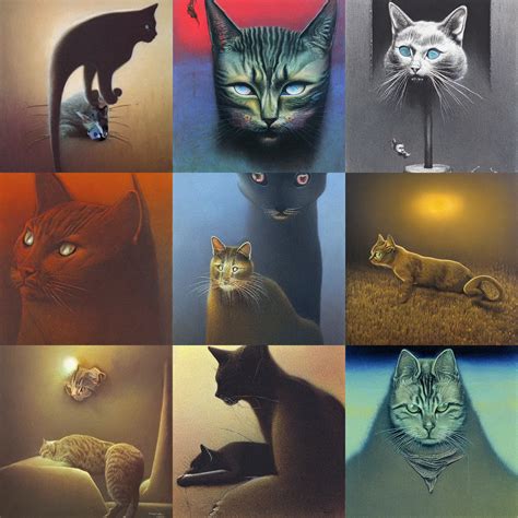 Beksinski painting of a cat | Stable Diffusion | OpenArt