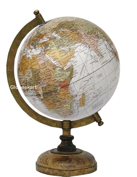 Globeskart Educational/Antique Globe with Brass Antique Arc and Wooden ...