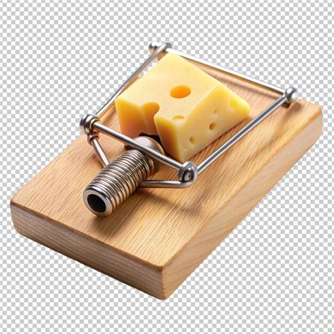 Mousetrap with some cheese on transparent background | Premium AI ...