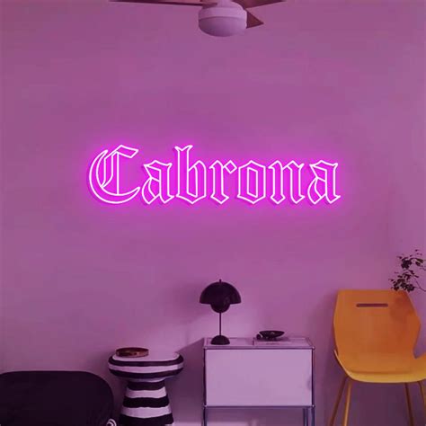 Cabrona Neon Sign, Mexican Funny Latina Cabrona Sign, Custom Vintage ...