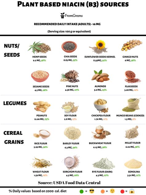 Niacin functions deficiency symptoms vegan foods daily intake – Artofit