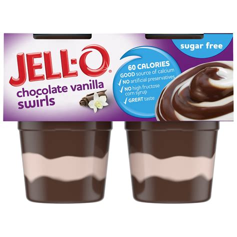 Jello Sugar Free Pudding Cups Jell-o Ready To Eat Chocolate Vanilla ...