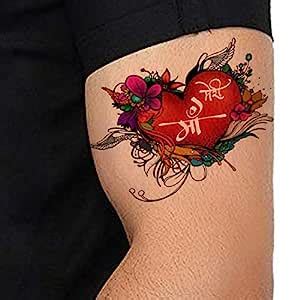 Voorkoms® Maa Love Heart Men and Women Waterproof Temporary Body Tattoo ...