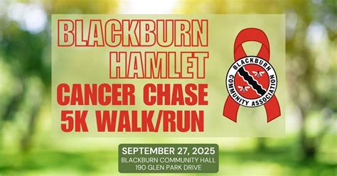 2025 Blackburn Hamlet Cancer Chase, Blackburn Hamlet Community Hall ...