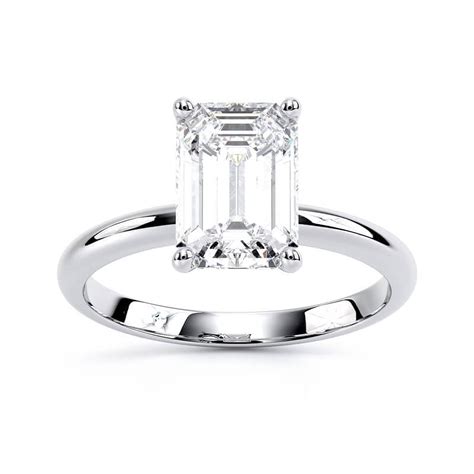 Veda Jewelry 14K White Gold Plated Ring for Her - Excellent 1.39 Ct ...