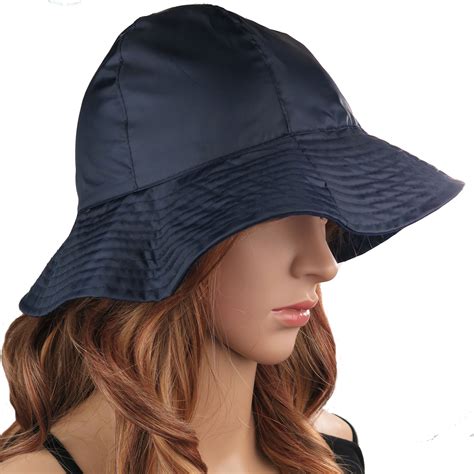 Womens Rain Hat 2-in-1 Reversible Cloche Bucket Hat - Walmart.com