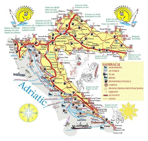 Large travel map of Croatia | Croatia | Europe | Mapsland | Maps of the World