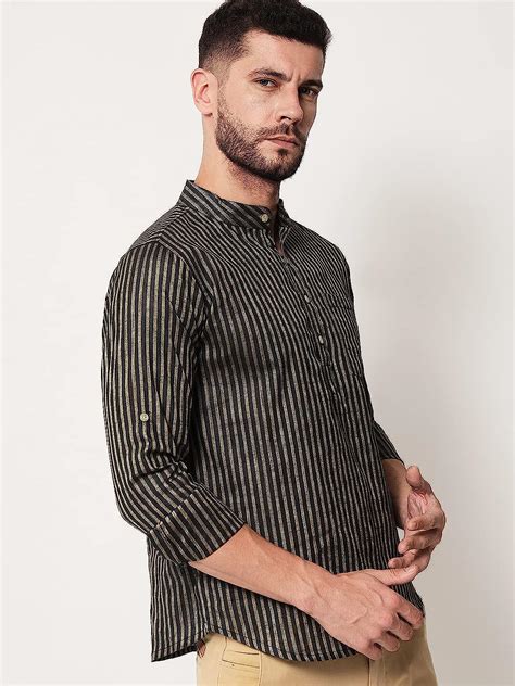 Buy Vastraa Fusion Men's Handloom Pure Cotton Textured Pattern Regular ...