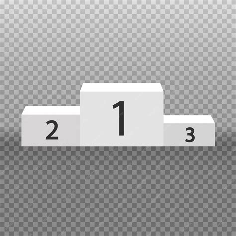 White winners pedestal. 3d podium for the winners of the 1st, 2nd, and 3rd competition. vector ...