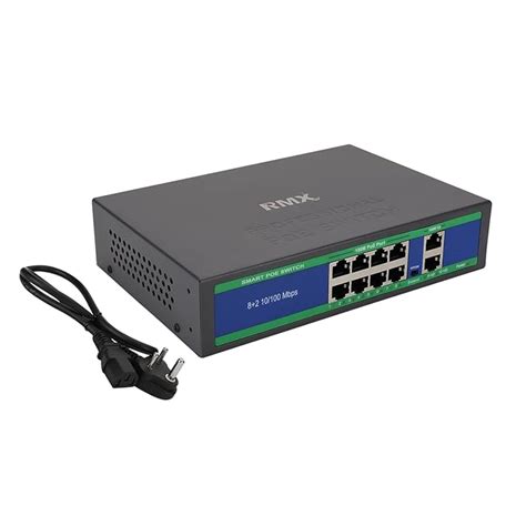 RMX POE Swich 10/100 Mbps Uplink POE Swich 8Fe POE + 2Fe Uplink Hybrid ...