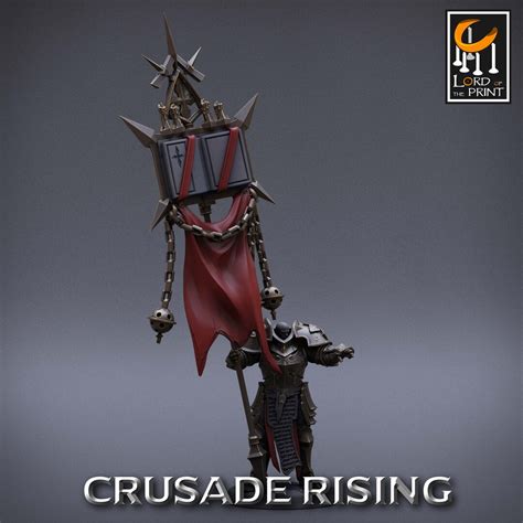 Templar Banner Bearer Crusade Rising 3D Resin Printed - Etsy
