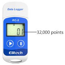 Elitech RC-5 Plastic 32000 Points High Accuracy USB Temperature Data ...