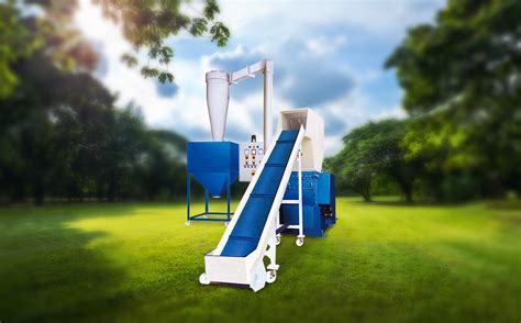 Pimco - Our Machines - Granulator with Conveyor Blower & Silo