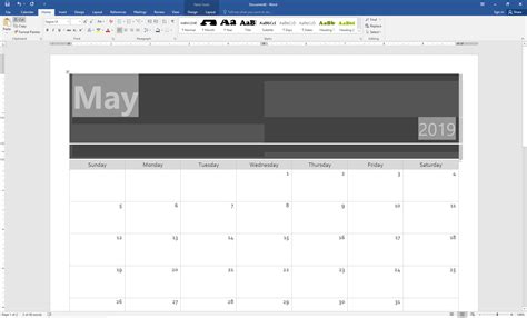 Creating a Calendar Word 的图像结果