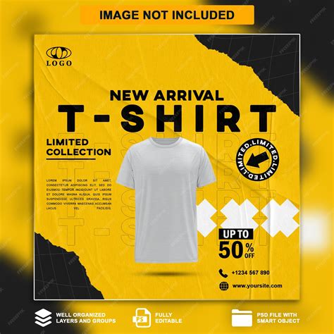 Premium PSD | T shirt sale for social media Instagram post or square ...