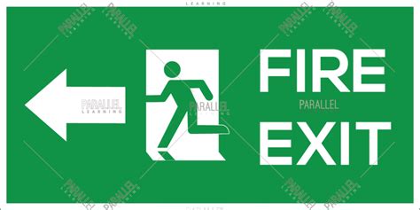 Fire Exit Left | Fire Exit sticker Left