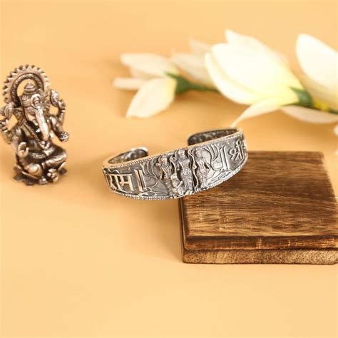 Shree Ram Silver Kada Bracelet